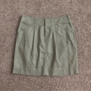Ann Taylor Linen Blend Metallic Sheen Skirt Womens 2